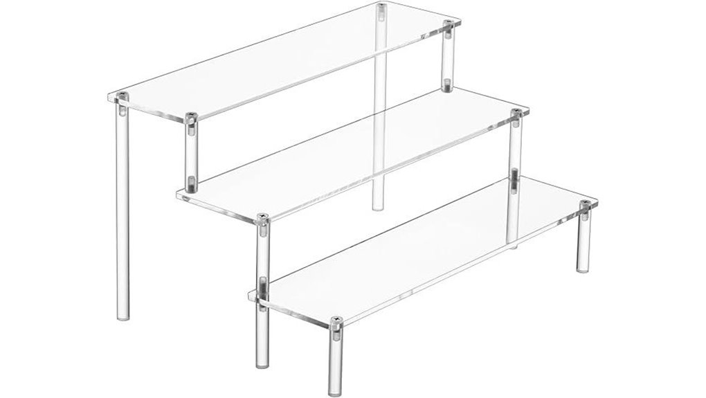 large acrylic three tier display