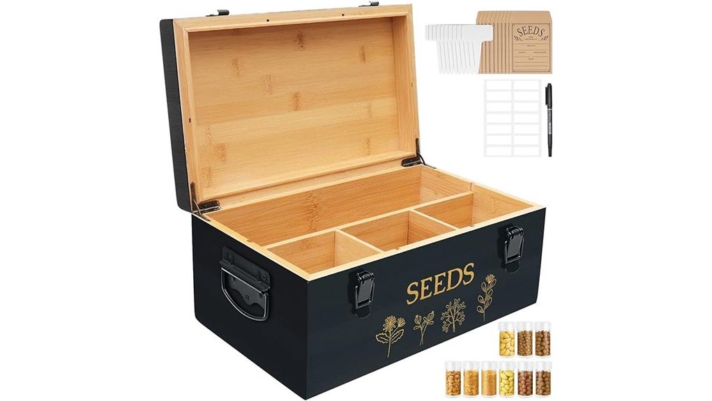 large bamboo seed organizer