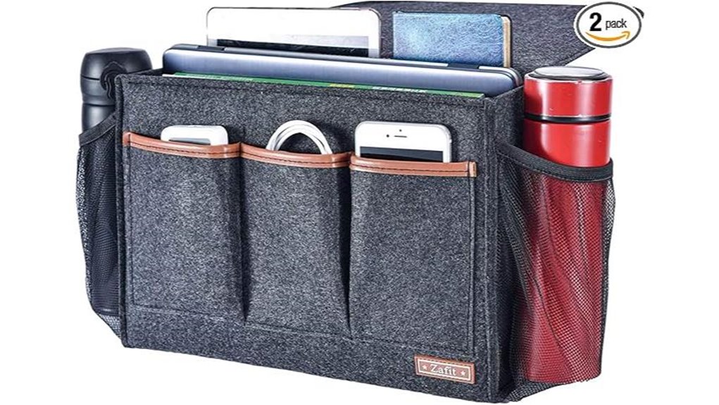 large bedside caddy 8 pockets