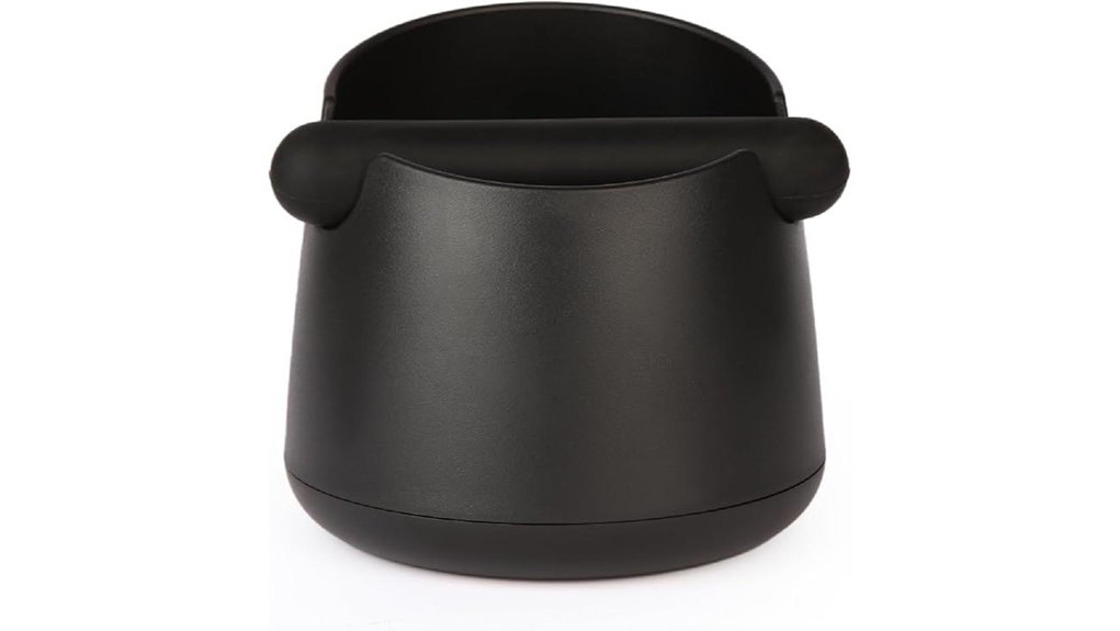 large capacity knock box with shock absorbent base