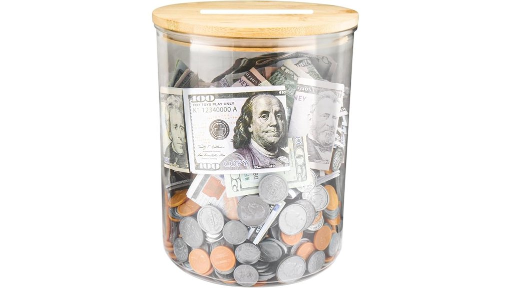 large clear coin jar