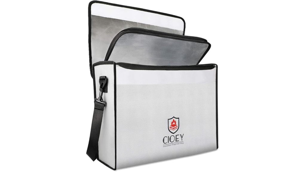 large fireproof lockable bag