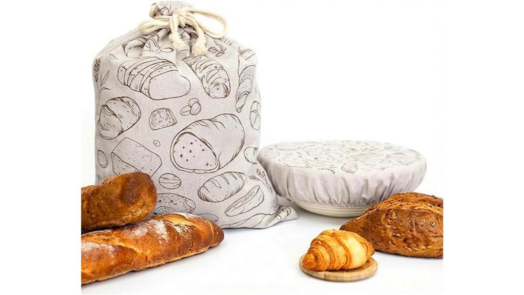 large linen bread bag 10 bowl cover