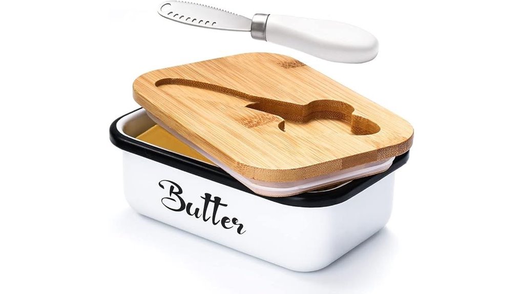 large metal butter set