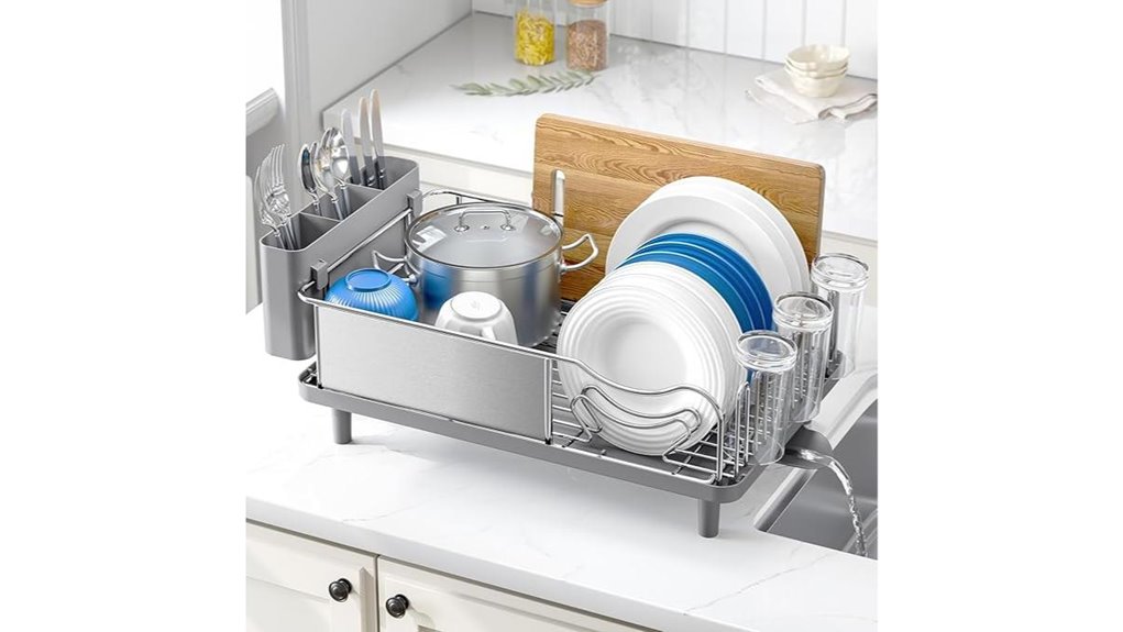 large stainless dish rack