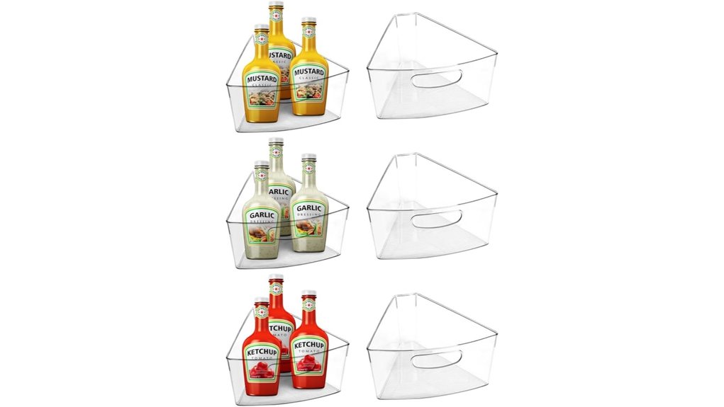 lazy susan corner organizer bins