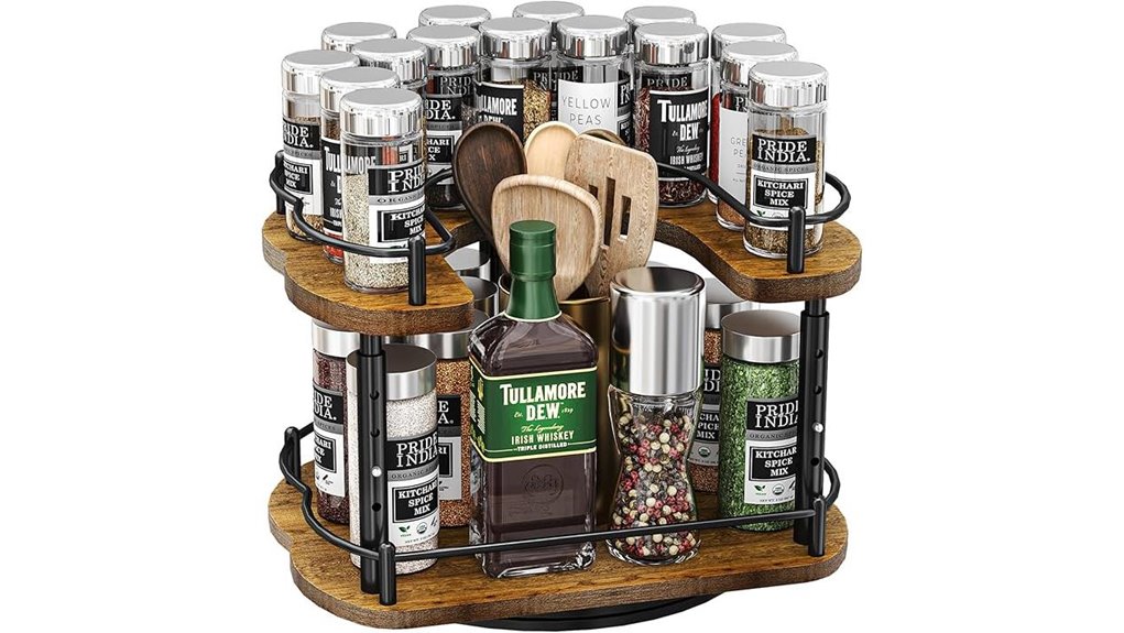 lazy susan spice rack turntable
