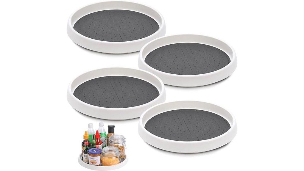 lazy susan turntable set four piece