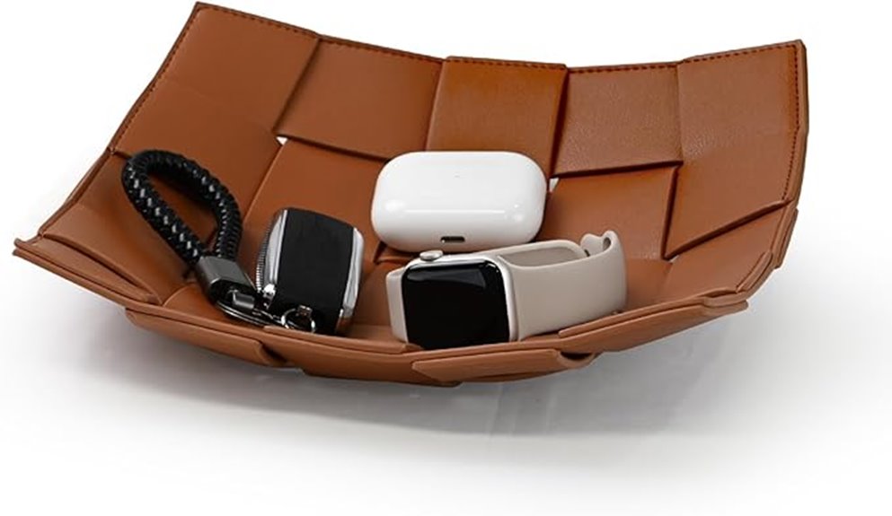 leather valet key catchall