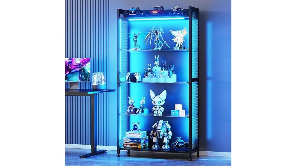 led aodk 4 tier glass