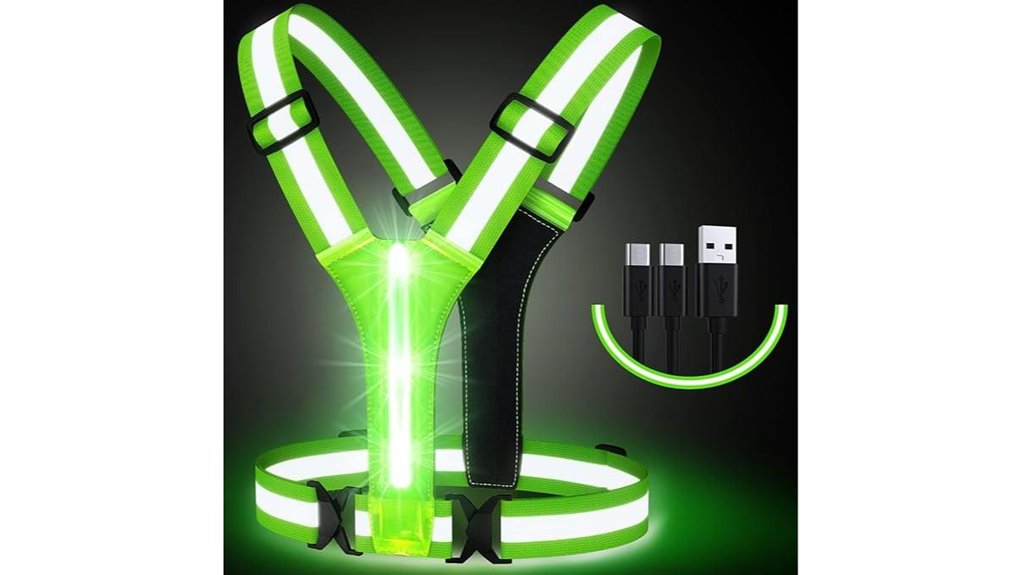 led reflective running vest