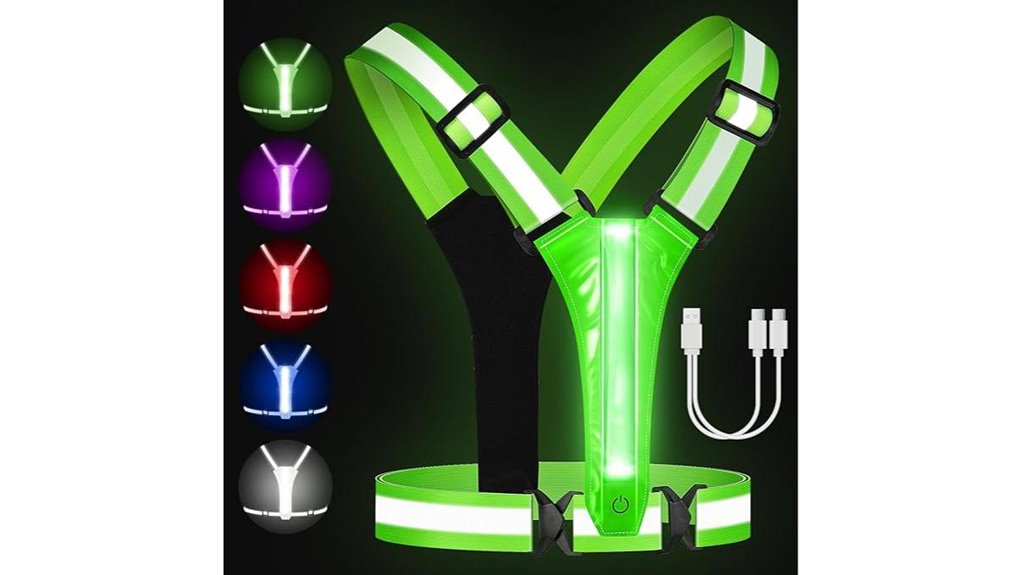 led three mode five color vest