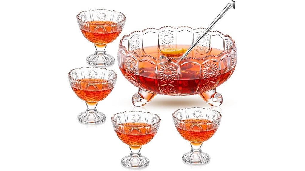 lemonroad crystal glass set