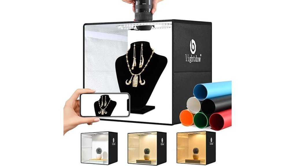 lightdow photo studio lightbox leds