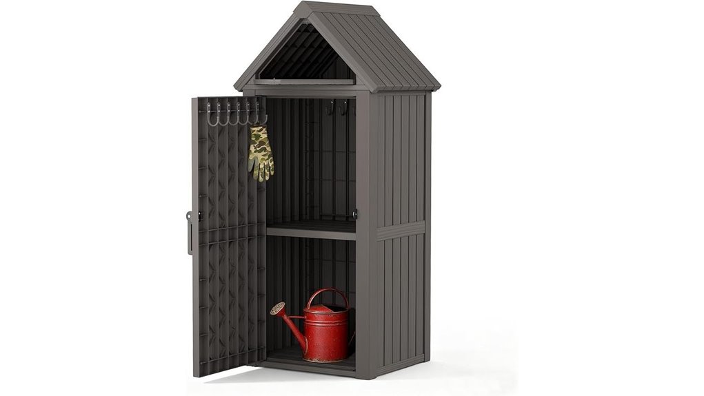 lockable waterproof resin shed