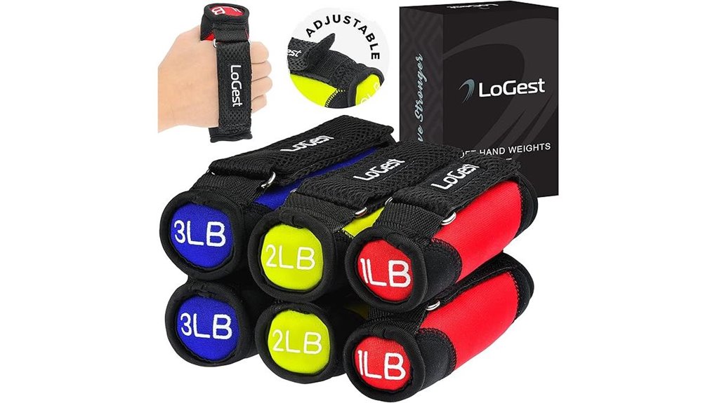 logest adjustable neoprene handweights