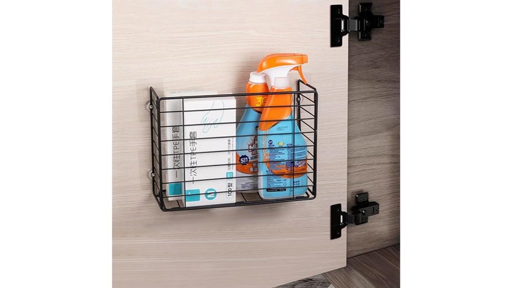 lonian black wall mounted basket