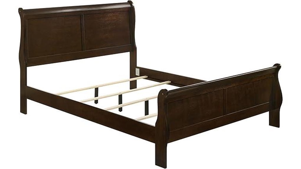 louis philippe wooden sleigh bed