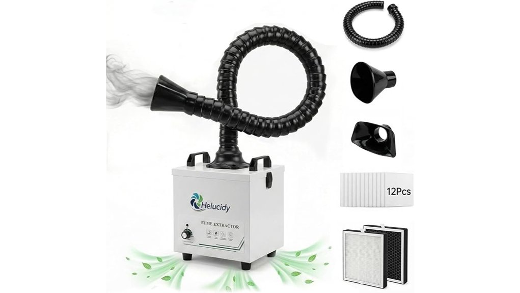 low noise 250m h hepa extractor