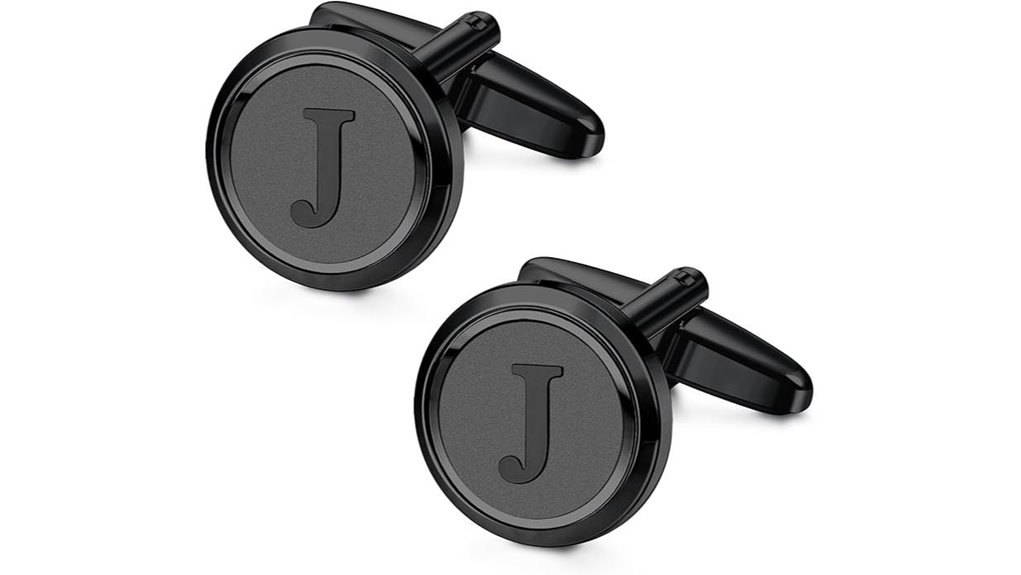 loyallook initial gold cufflinks