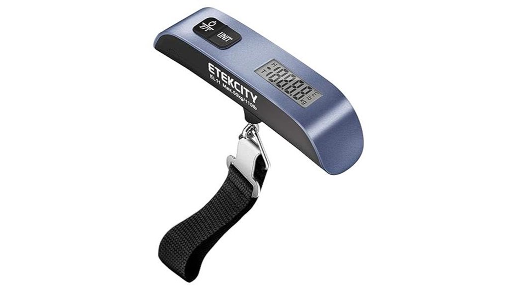 luggage scale with temperature sensor