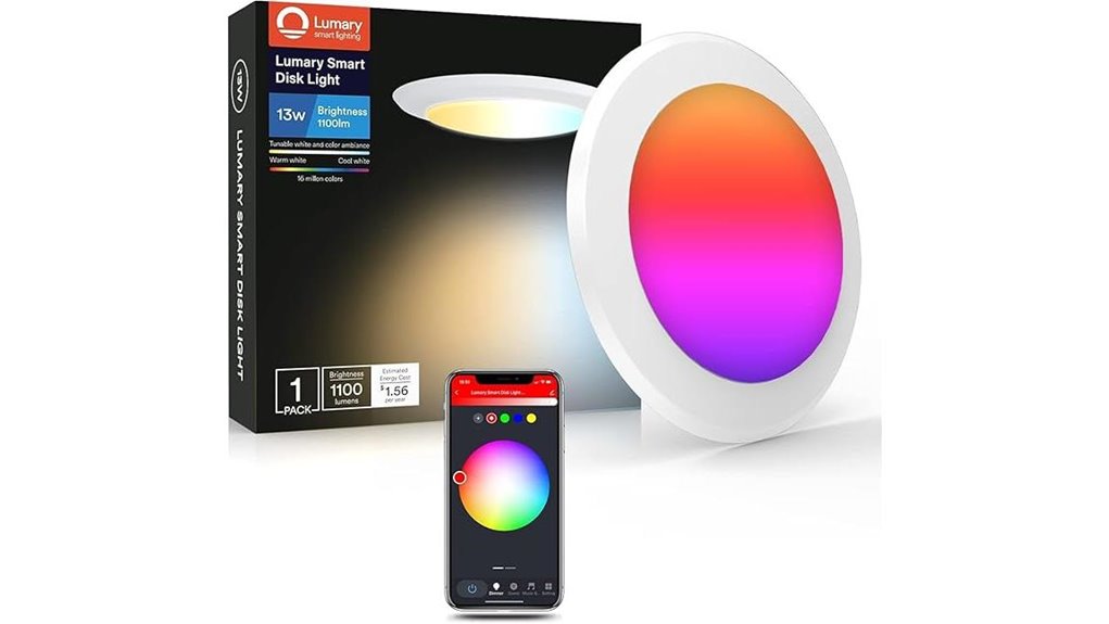 lumary rgbww wifi disk light