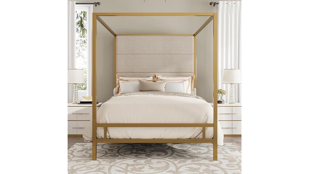 lumisol queen canopy bed