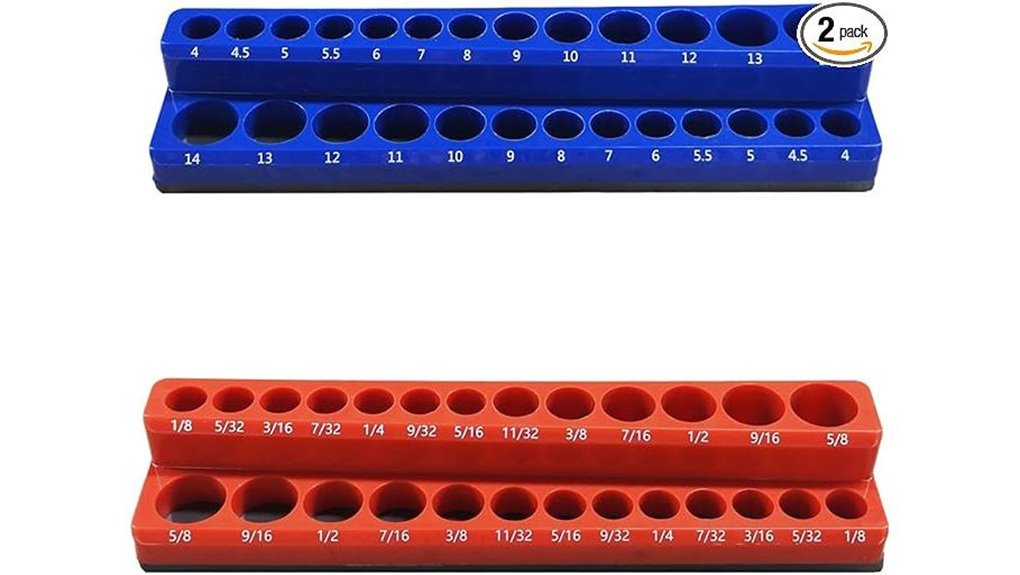 magnetic 1 4 drive socket organizer