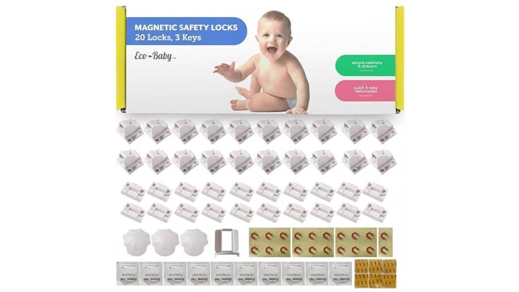 magnetic cabinet locks 20 pack