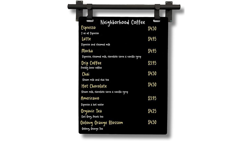 magnetic hanging chalkboard menu