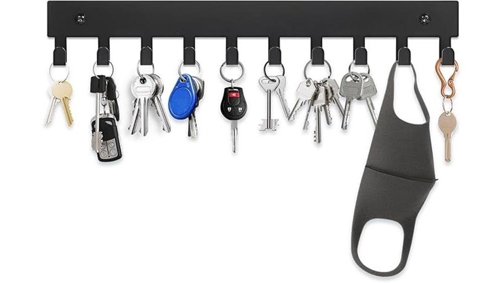 magnetic key holder with hooks