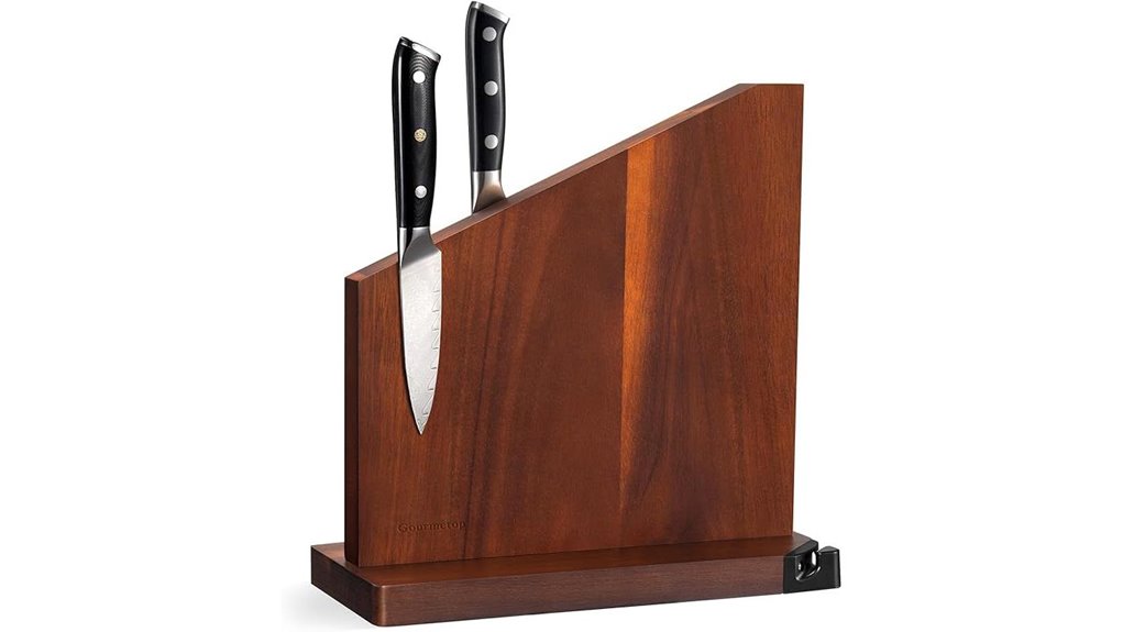 magnetic knife holder with sharpener
