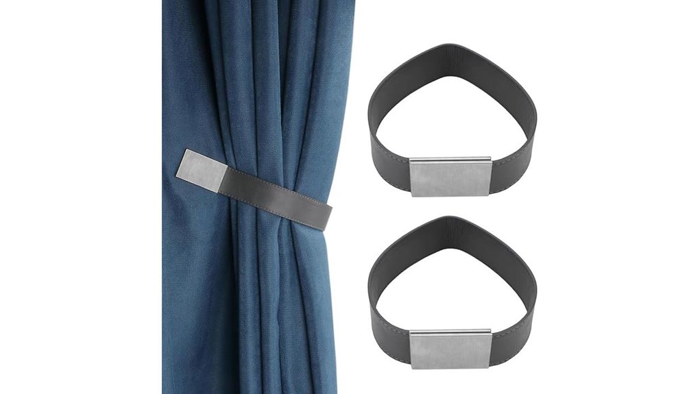magnetic leather curtain tiebacks