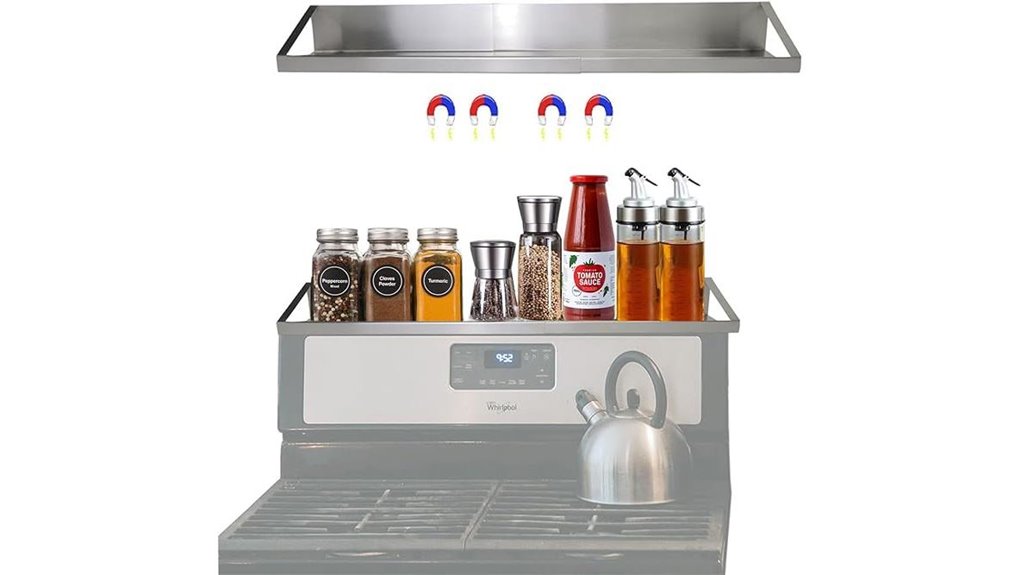 magnetic stainless steel spice rack