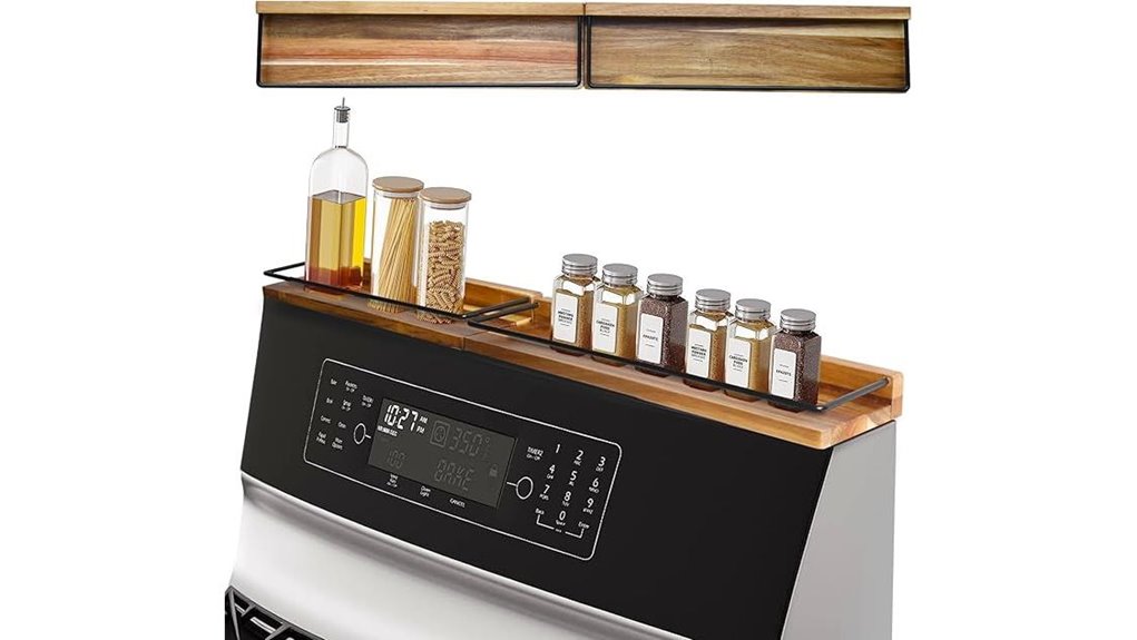 magnetic stove top shelf 2x15 inch wood racks
