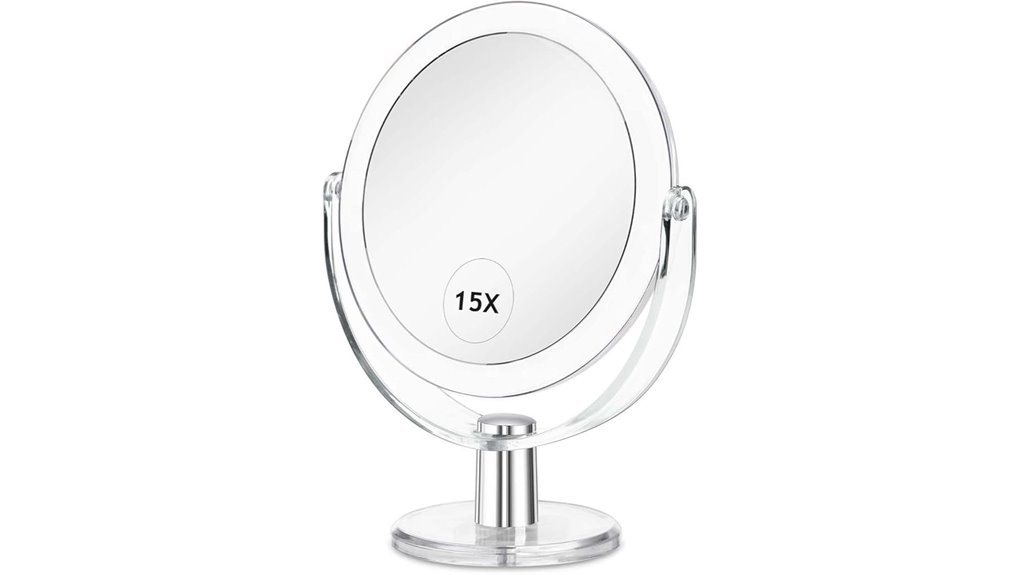 magnifying swivel vanity mirror