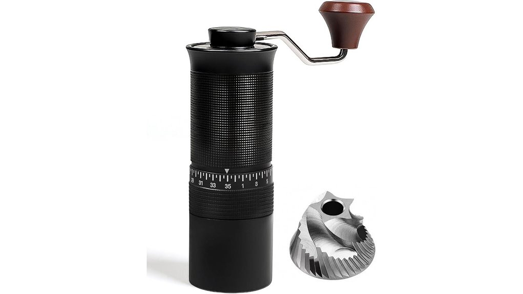 manual coffee grinder with stainless steel burrs