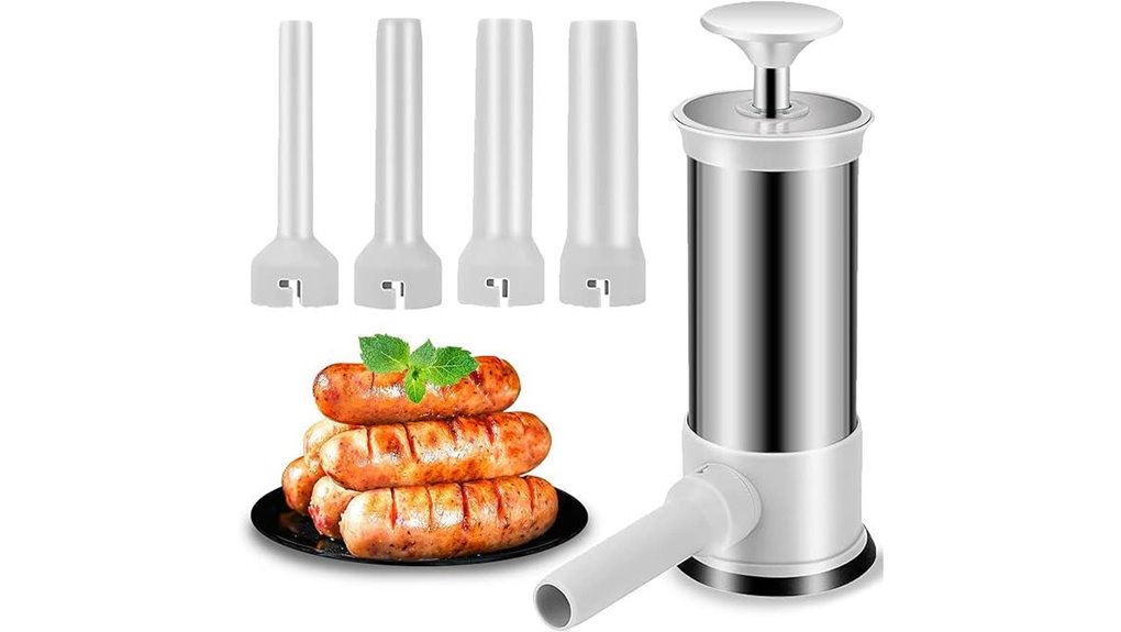 manual sausage stuffer with four tubes