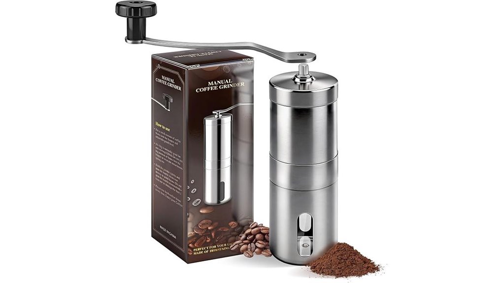 manual stainless steel hand crank grinder