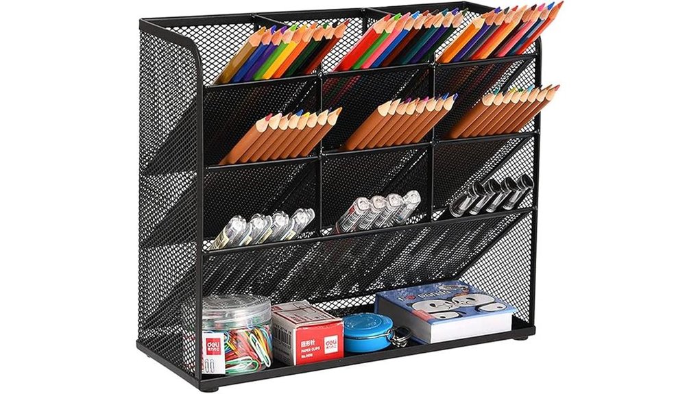 marbrasse mesh pen organizer