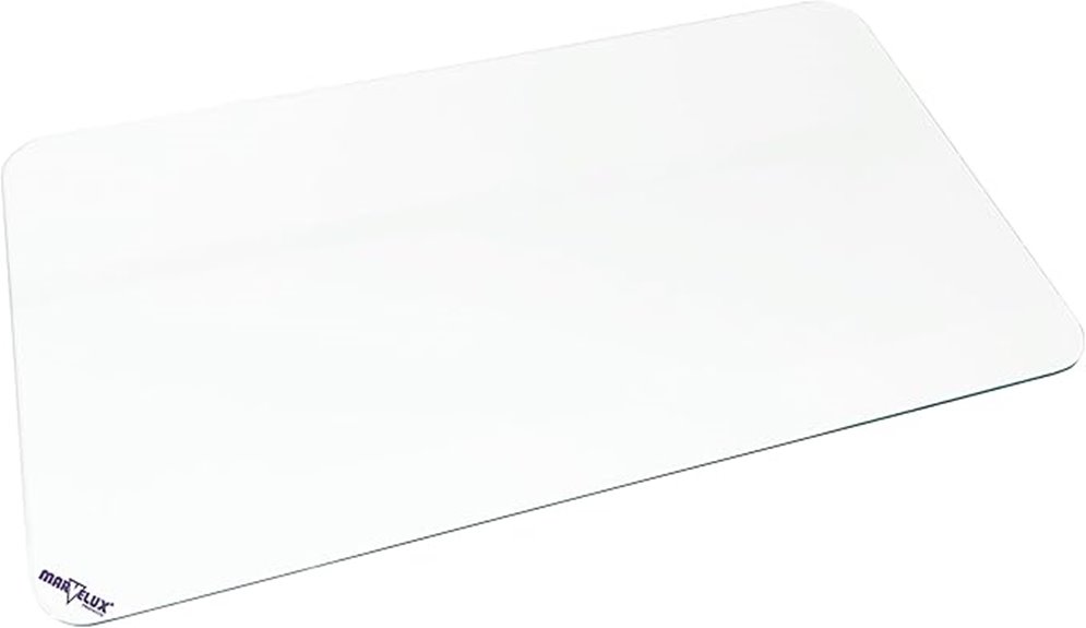 marvelux tempered glass desk pad