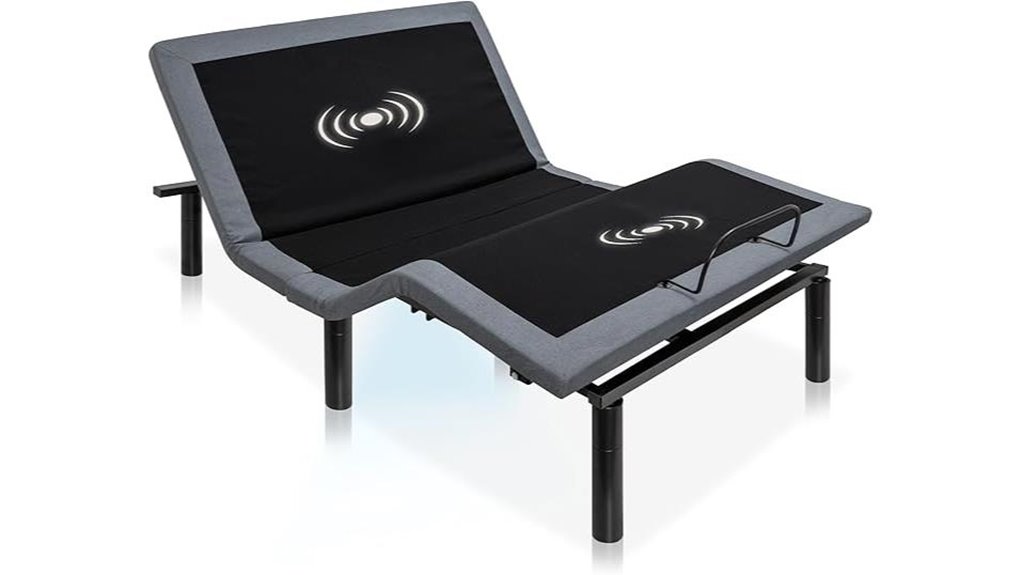 massage enabled adjustable bed frame