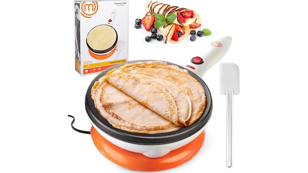 masterchef cordless crepe maker