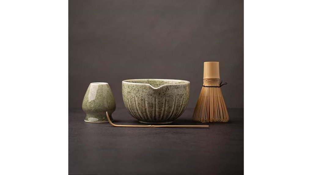 matcha bowl whisk scoop stand