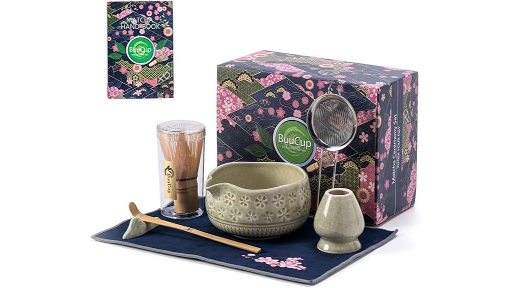 matcha whisk set with bowl