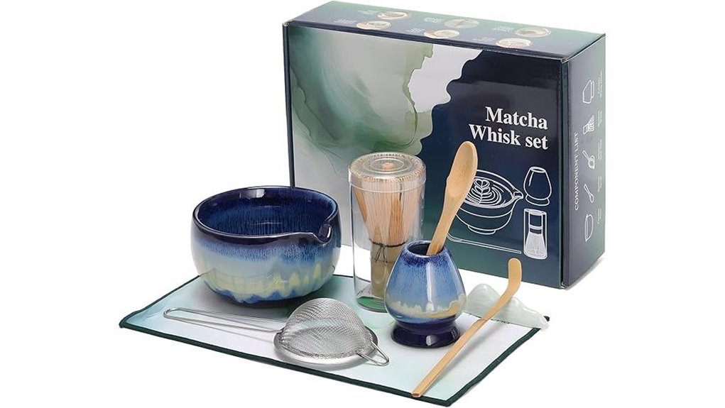matcha whisk set with bowl