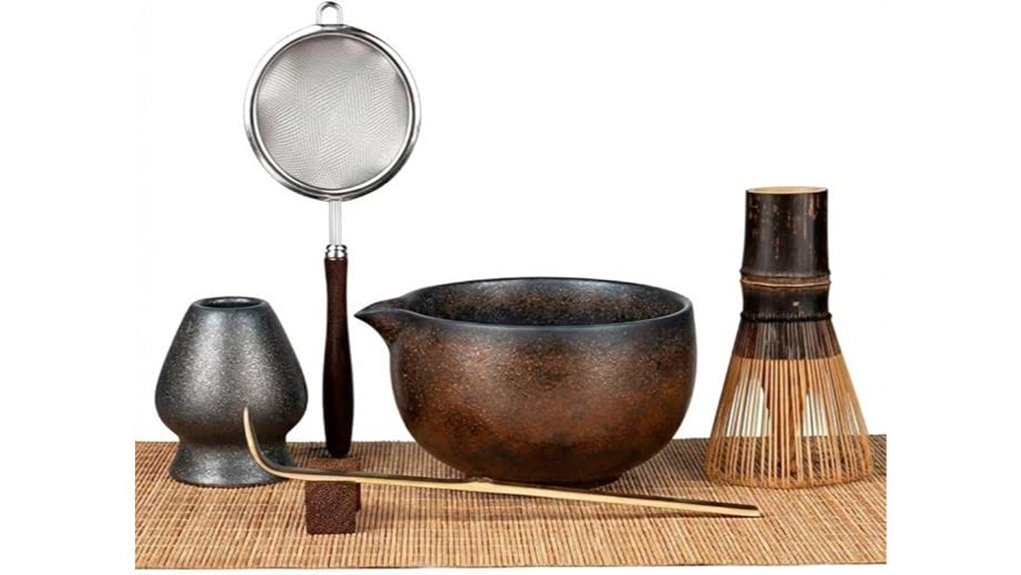 matcha whisk set with bowl