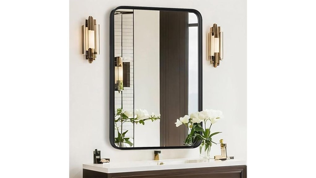 matte black 30x22 mirror
