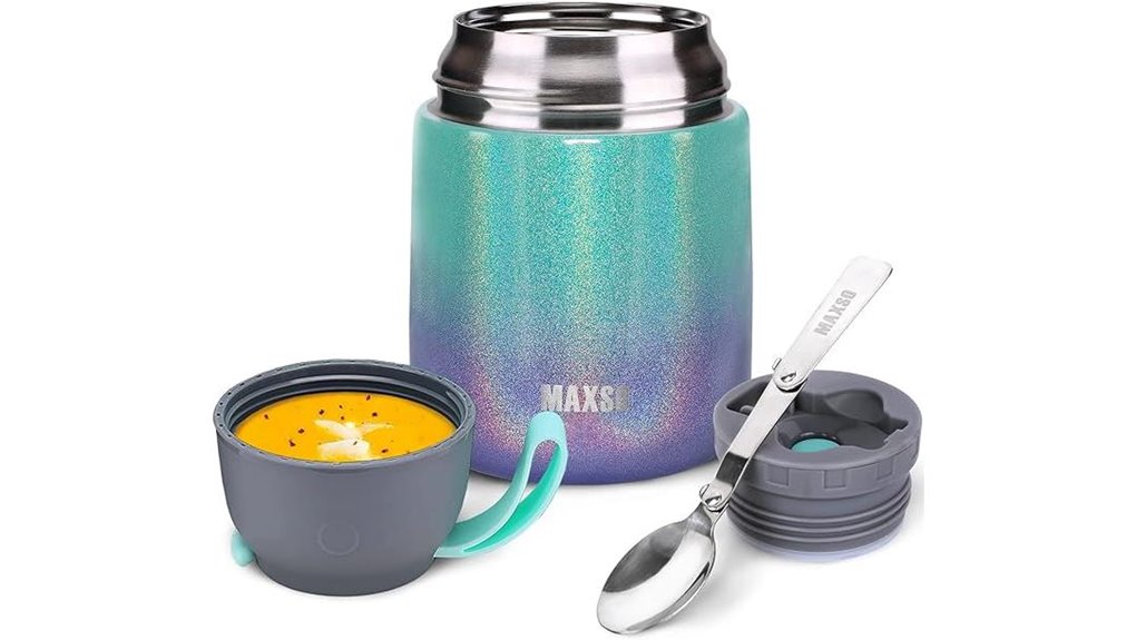 maxso 17 oz rainbow lunch container