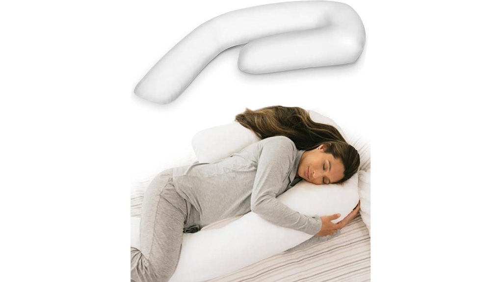 medcline full length j shaped pillow